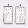 Alloy Pendant Cabochon Settings PALLOY-2418-P-LF-1