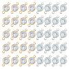 SUPERFINDINGS 40Pcs 2 Colors  Cubic Zirconia Link ZIRC-FH0001-50-1