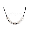 3Pcs 3 Color Natural Cowrie Shell Beaded Necklaces for Women NJEW-JN04589-3