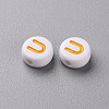 Opaque White Acrylic Beads SACR-T338-12B-2