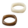 2Pcs 2 Colors Imitation Marble Acrylic Bangle for Women BJEW-HY0002-04A-1