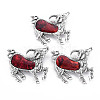 Sheep Alloy Brooch PALLOY-N166-003-B01-RS-1