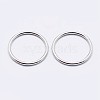 Anti-Tarnish Rhodium Plated 925 Sterling Silver Round Rings STER-F036-03P-0.5x5-2