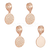 4Pcs 925 Sterling Silver Glue-on Flat Pad Bails STER-PH0004-37-1