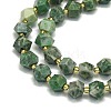 Natural Green Spot Jasper Beads Strands G-I376-A37-01-3