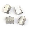 Tarnish Resistant 304 Stainless Steel Ribbon Crimp Ends STAS-S047-057-1