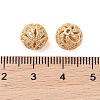 Brass Micro Pave Clear Cubic Zirconia Beads KK-B100-025G-3