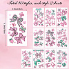 20 Sheets Luminous Water Proof Removable Temporary Tattoos Stickers AJEW-SP0002-81A-2