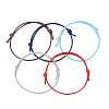 Waxed Polyester Cord Braided Bead Bracelets AJEW-JB00011-S-1