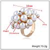 Alloy Rhinestone Adjustable Rings MG4570-1-3