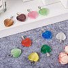 Cheriswelry 20Pcs 10 Colors Cat Eye Pendants G-CW0001-10-15