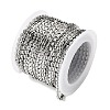 304 Stainless Steel Flat Round Link Chains CHS-K026-01B-P-2