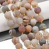 Natural Geode/Druzy Agate Beads Strands G-A248-A05-01-2