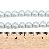Frosted Glass Pearl Beads Strands GLAA-A044-08A-06-4