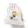 Halloween Cotton Cloth Storage Pouches ABAG-M004-01C-3