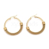 304 Stainless Steel Mesh Hoop Earrings EJEW-O096-09C-G-1