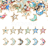 48Pcs 12 Style Alloy Enamel Pendants ENAM-TA0001-73-9