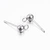 Non-Tarnish 304 Stainless Steel Stud Earring Findings STAS-H376-90-2