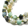 Natural Chrysocolla & Lapis Lazuli Beads Strands G-M443-B03-02-4