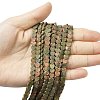 Natural Unakite Beads Strands G-A272-A01-11-2