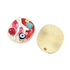 Rack Plating Alloy Enamel Pendants FIND-Z062-03G-2