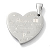 Christmas 304 Stainless Steel Pendants STAS-Z098-35P-1