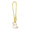 Alloy Enamel Rabbit Cup Pendant Decorations HJEW-JM01753-01-1