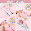 8Pcs 5 Colors DIY Alloy Beadable Crochet Hooks AJEW-CP0006-89-5
