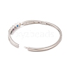 Brass Pave Colorful Glass Hinged Bangles for Women BJEW-S147-21B-P-3