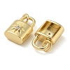 Rack Plating Brass Micro Pave Cubic Zirconia Pendants KK-K392-27G-2