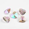 Faceted K9 Glass Charms EGLA-P026-H-2