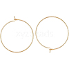 Long-Lasting Plated Brass Hoop Earrings Findings KK-BC0005-10G-NF-1