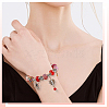 90Pcs 15 Styles Red Series Transparent Resin European Beads RPDL-SP0001-06-5