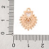 Brass Micro Pave Clear Cubic Zirconia Pendants KK-C076-17G-3