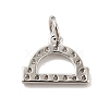 Brass Micro Pave Cubic Zirconia Charms KK-E077-02P-04-2