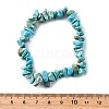 Unisex Chip Synthetic Turquoise(Dyed) Beaded Stretch Bracelets BJEW-S143-05-5