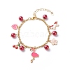 Alloy Enamel Charm Bracelets BJEW-JB08707-3