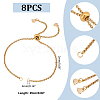 8Pcs 304 Stainless Steel Box Chain Slider Bracelet Makings AJEW-UN00017-3