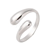 Non-Tarnish 304 Stainless Steel Open Cuff Ring for Women STAS-S125-12P-1