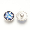 Christmas Pattern Brass Glass Snap Buttons X-SNAP-Q007-097P-M-2