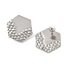 304 Stainless Steel Stud Earrings Findings EJEW-R151-01P-02-2