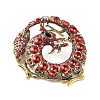 Dragon Rhinestone Brooch Pins JEWB-K018-09AG-01-1