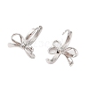 Bowknot Brass Hoop Earrings for Women EJEW-P288-04P-3