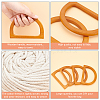   4Pcs Wood Bag Handle DIY-PH0008-20-4