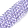 Electroplate Transparent Glass Beads Strands X-GLAA-T032-T4mm-AB01-1