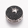 Brass Micro Pave Cubic Zirconia Pendants ZIRC-G139-50A-P-1