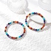 2Pcs Chakra Natural Mixed Gemstone Beads Stretch Bracelets for Women BJEW-JB12607-2