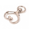 Heart Shape Zinc Alloy Swivel Lobster Clasps IFIN-WH0053-01P-2