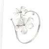 Flower Alloy Arm Cuff Bangles for Girl Women AJEW-A063-01A-P-4