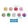 Transparent Spray Painted Crackle Glass Beads Strands GLAA-TA0003-09-10